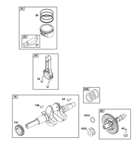 Part Location Diagram of 84004535 Briggs and Stratton Crankshaft